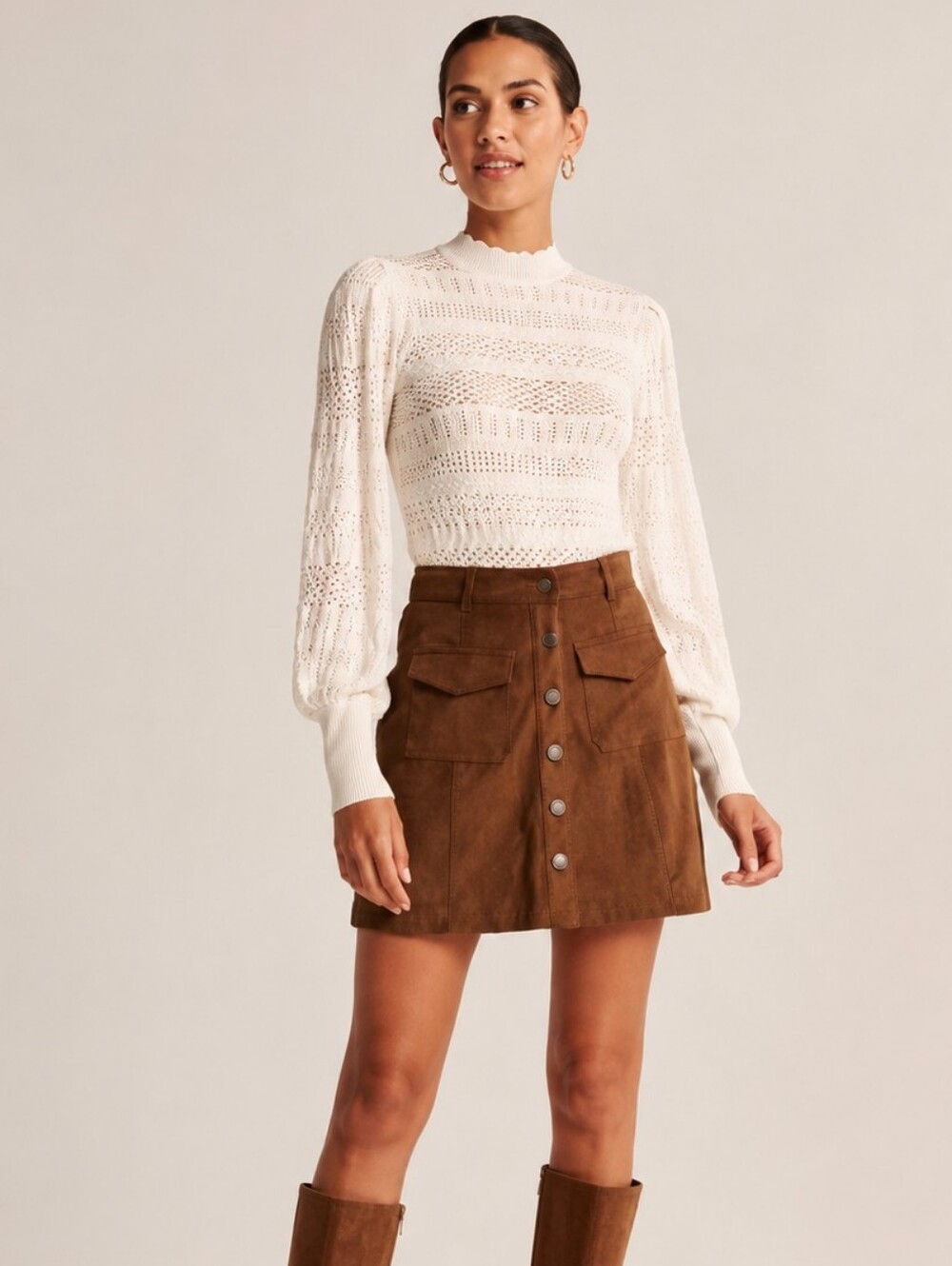 Abercromibe & Fitch Vegan Suede Skirt